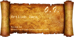 Ortlieb Imre névjegykártya